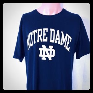 Champion Blue graphic T with Notre Dame logo